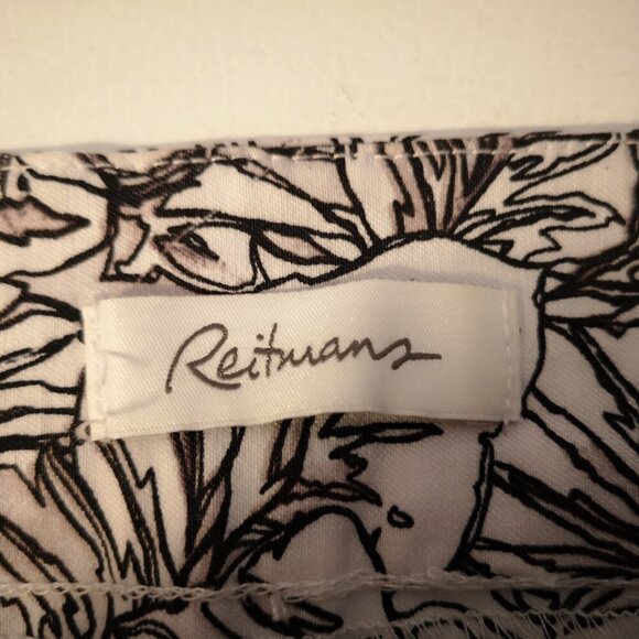 Reitmans Ladies Size 7 Pull On Style Black/White/Grey Pattern Skirt - Picture 3 of 8